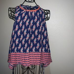 NWOT Ban Jara Side Tie Print Top